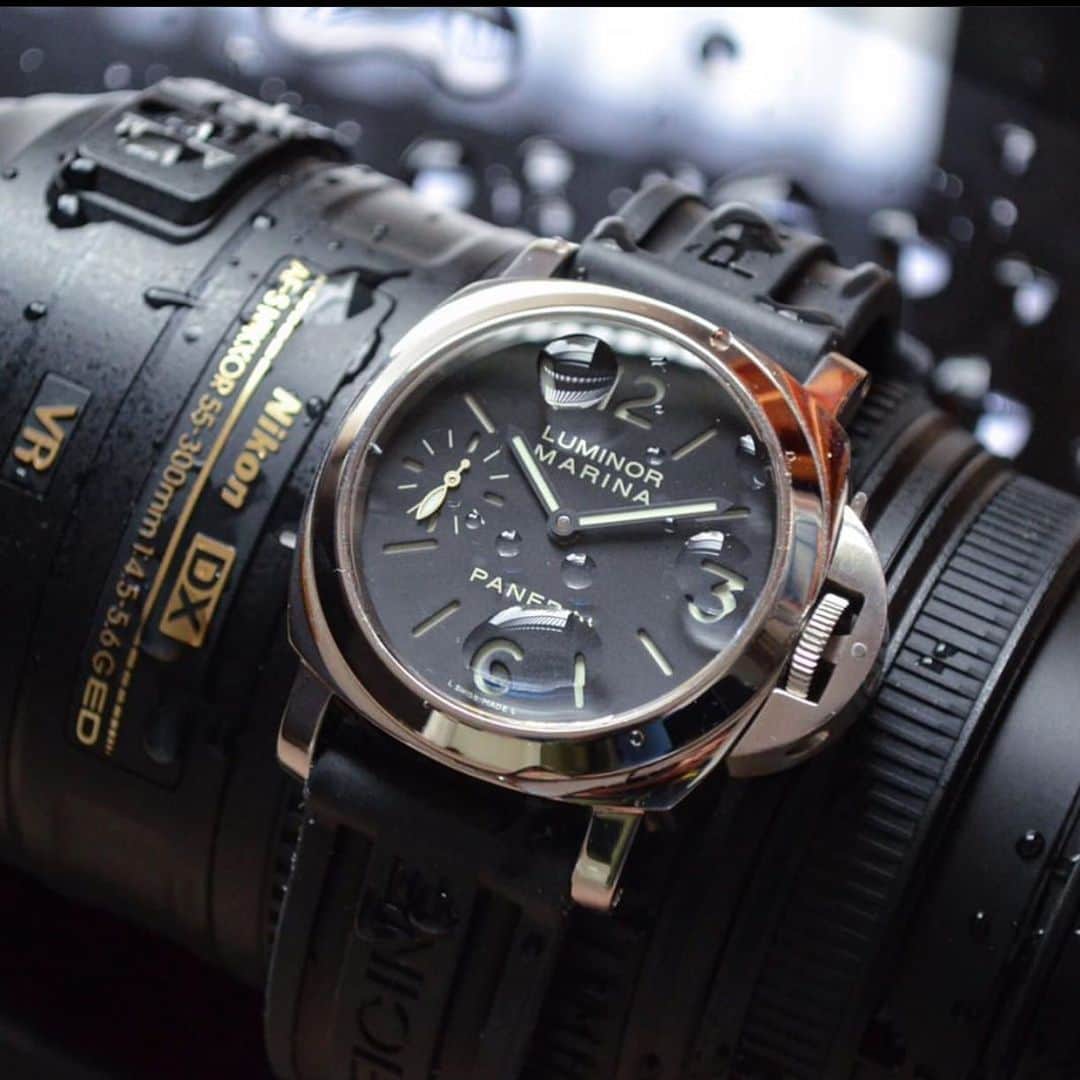 パネライのインスタグラム：「One of the all time classics. The #Panerai #PAM111 Luminor Marina. Pic by @myfriendscallmekc」