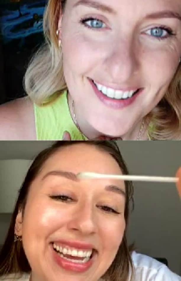 ルル フロストのインスタグラム：「Watch old friends Cassandra and Lisa do simple easy makeup for a zoom call.」