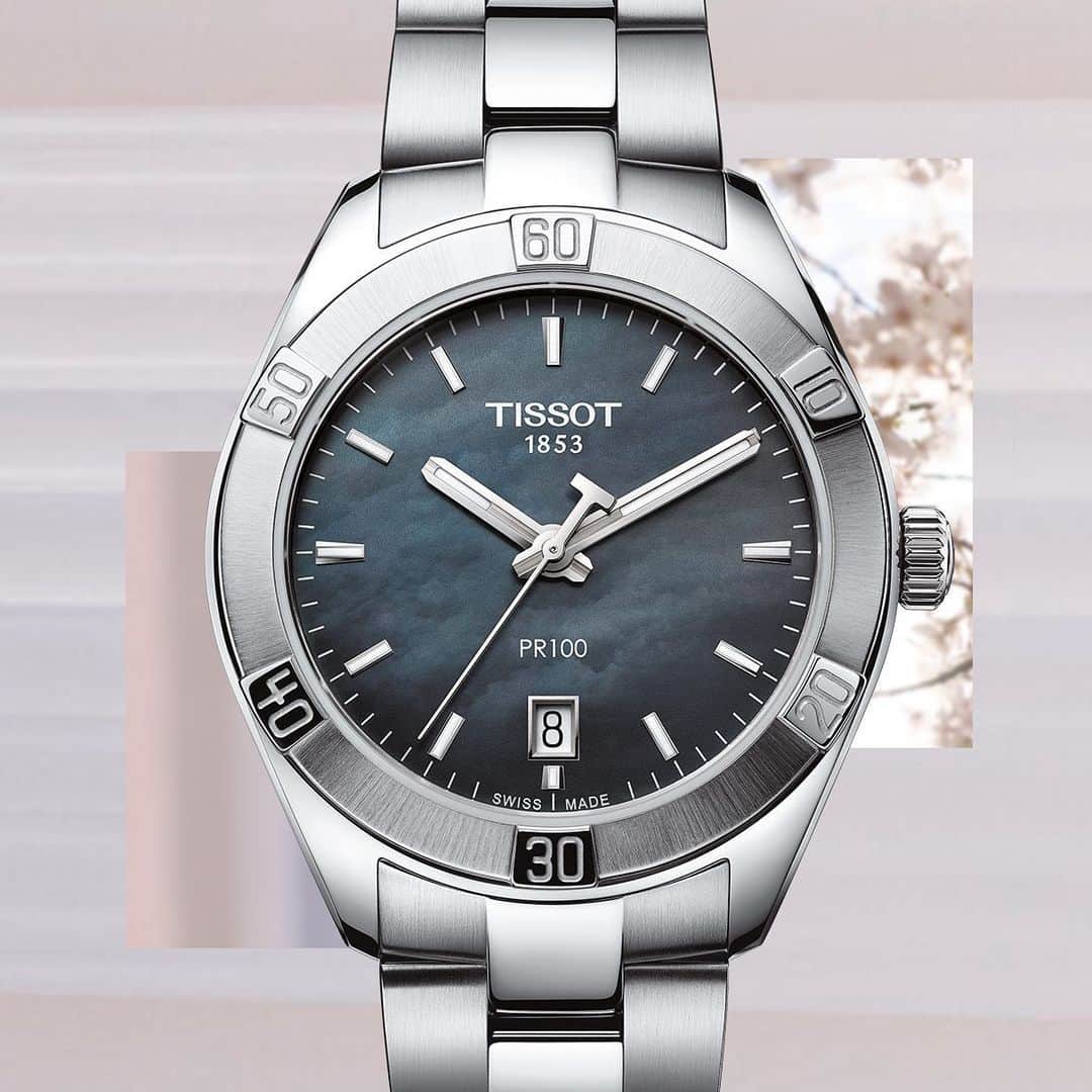 のインスタグラム：「Sporty and chic, opposites? Think again! Opposites attract in the Tissot PR 100 Sport Chic. #Tissot #PR100SportChic #Sport #Chic」