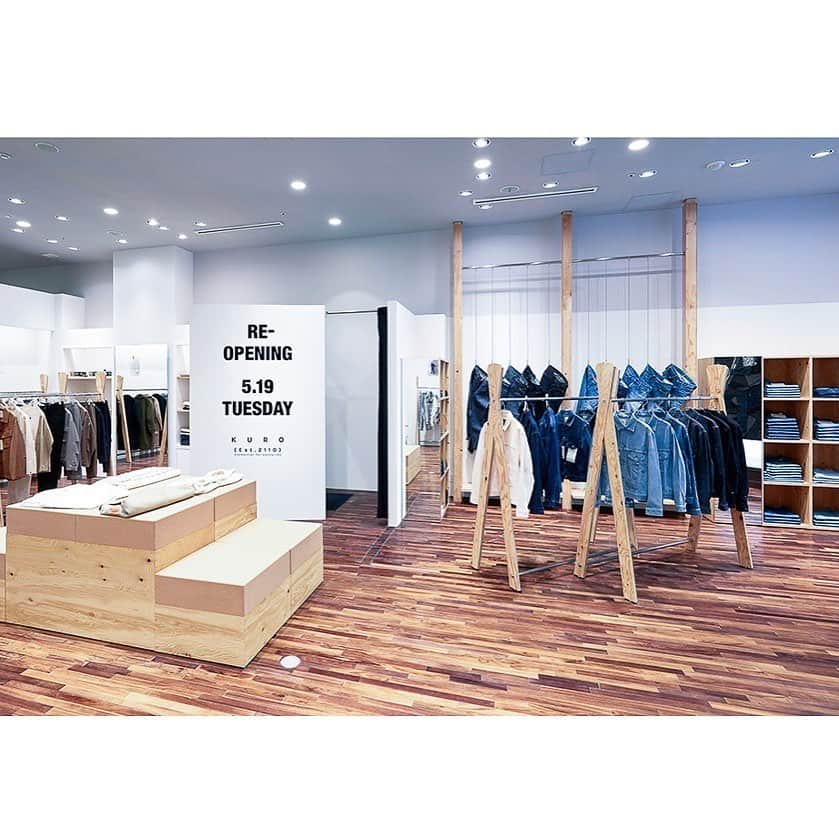 KUROのインスタグラム：「RE-OPEN KURO OSAKA #kurodenim #denim #indigo #なんばパークス #大阪」
