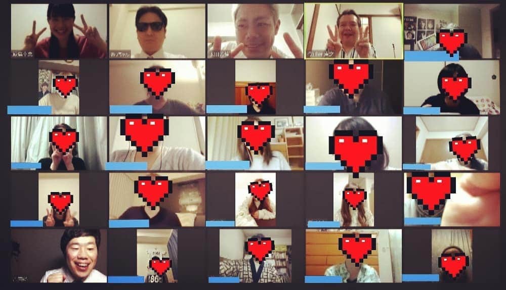 太田芳伸のインスタグラム：「先程zoomで 『５人でオンライン新喜劇』 終わりましたー‼️ . . 20人の方々ありがとうございましたm(_ _)m  いやー、疲れましたけどめちゃめちゃ楽しかったぁー‼️‼️ めちゃめちゃ笑いました、元気貰いました❗ . . ５月31日(日)にやりますので、良かったら『シルクハット』の『吉村派遣会社』で検索してくださーい🎵 一緒に新喜劇で楽しみましょう✨  #吉田裕  #今別府直之  #奥重敦史  #太田芳伸  #鮫島幸恵  #５人で新喜劇 #お待ちしにまーす #さぁ、笑い疲れた、寝よう！！！」