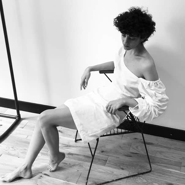 のインスタグラム：「The Parachute Dress!  #model  @_thefrenchmonster_  #behindthescenes  #madeinnewyork  #ilovefashion  #raw #yigalazrouel  #shoponline #zoom」