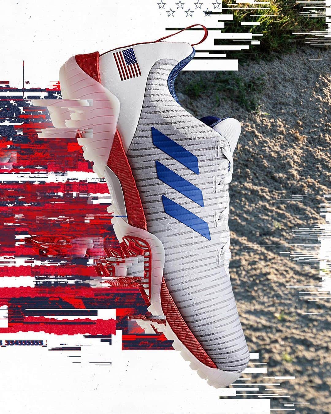 adidas Golfさんのインスタグラム写真 - (adidas GolfInstagram)「Bright stars. Bold Stripes. #CODECHAOS USA Edition drops today 🇺🇸 Rep the Stars and Stripes with premium flag detailing and red BOOST on a TwistGrip traction system.  Limited quantities available. Tap ⬆️ to shop.」5月23日 0時40分 - adidasgolf