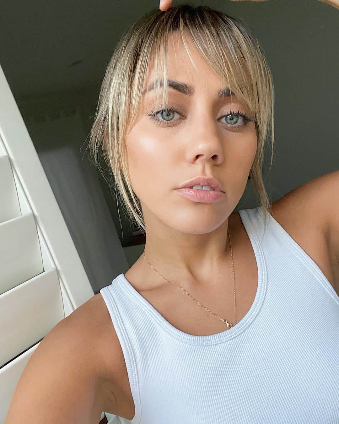 Camden Scottのインスタグラム：「Rare sighting of my quarantine bangs. But same old facial expression. Really thought maybe with all this free time I would learn to make a different face in pictures...I was wrong.」