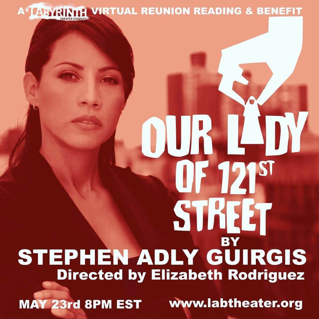 エリザベス・ロドリゲスのインスタグラム：「Please tune in!  8pm est.  Go to labtheater.org for link!!! . Please support the @labyrinththeater my artistic home. #nyc #theatre #theater #reallablove (link also on my bio)」