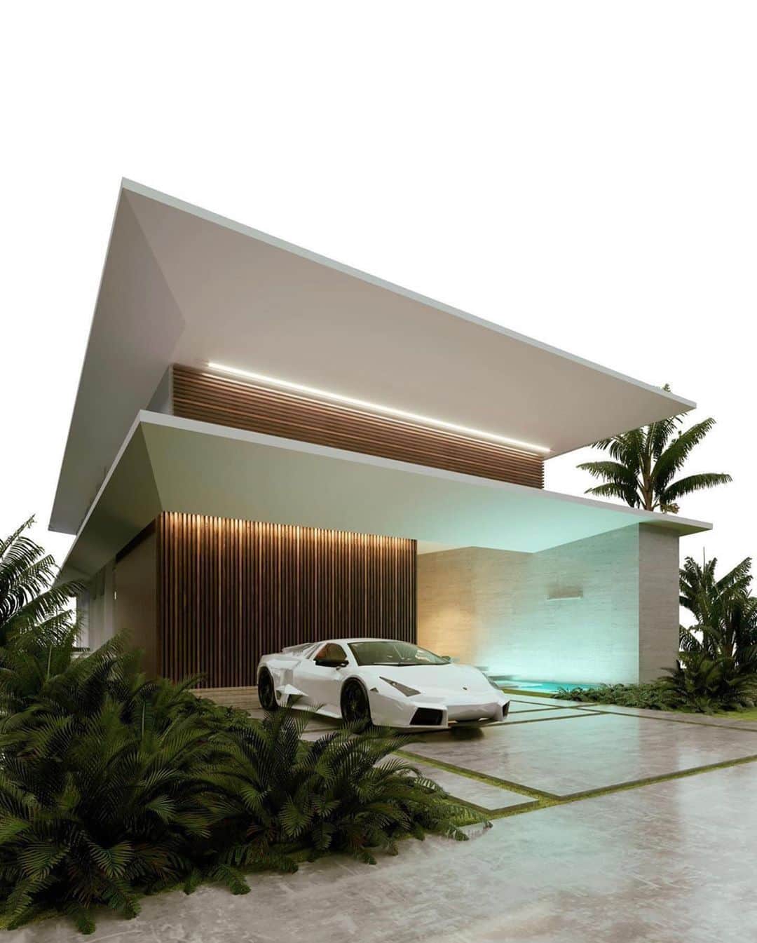 のインスタグラム：「Tropical Villa via @uli.arquitecto」