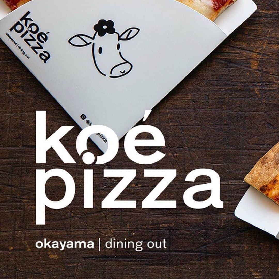 川上俊のインスタグラム：「[new preject] koe pizza :  branding & art direction by Shun Kawakami @shunkawakami and #artlessinc + illustration by Yu Nagaba @kaerusensei  ー  #Repost @koe_pizza ・・・ . koe pizza okayama pre-opening 2020.5.22.fri. ・ 地産の食材を豊富に使用し、 オリジナルのピザ窯で焼いたこだわりのピッツァを テイクアウトでご提供いたします。  #koe #koepizza #koeethical #ethical #pizza #okayama #okayamapizza  #cafestagram #takeout #diningout #domainetetta #コエ #コエピザ #ピザ  #地産地消 #吉田牧場 #チーズ #チーズメルト #岡山観光 #石山公園 #岡山城 #後楽園 #ダイニングアウト #長場雄コラボ」