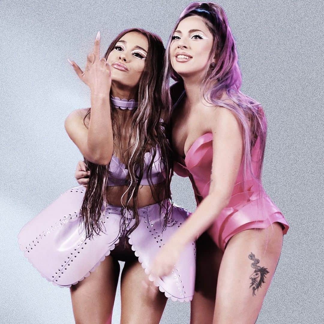 Alfredo Floresのインスタグラム：「📸 @arianagrande x @ladygaga #rainonme  a dream to shoot these 2 ✨」