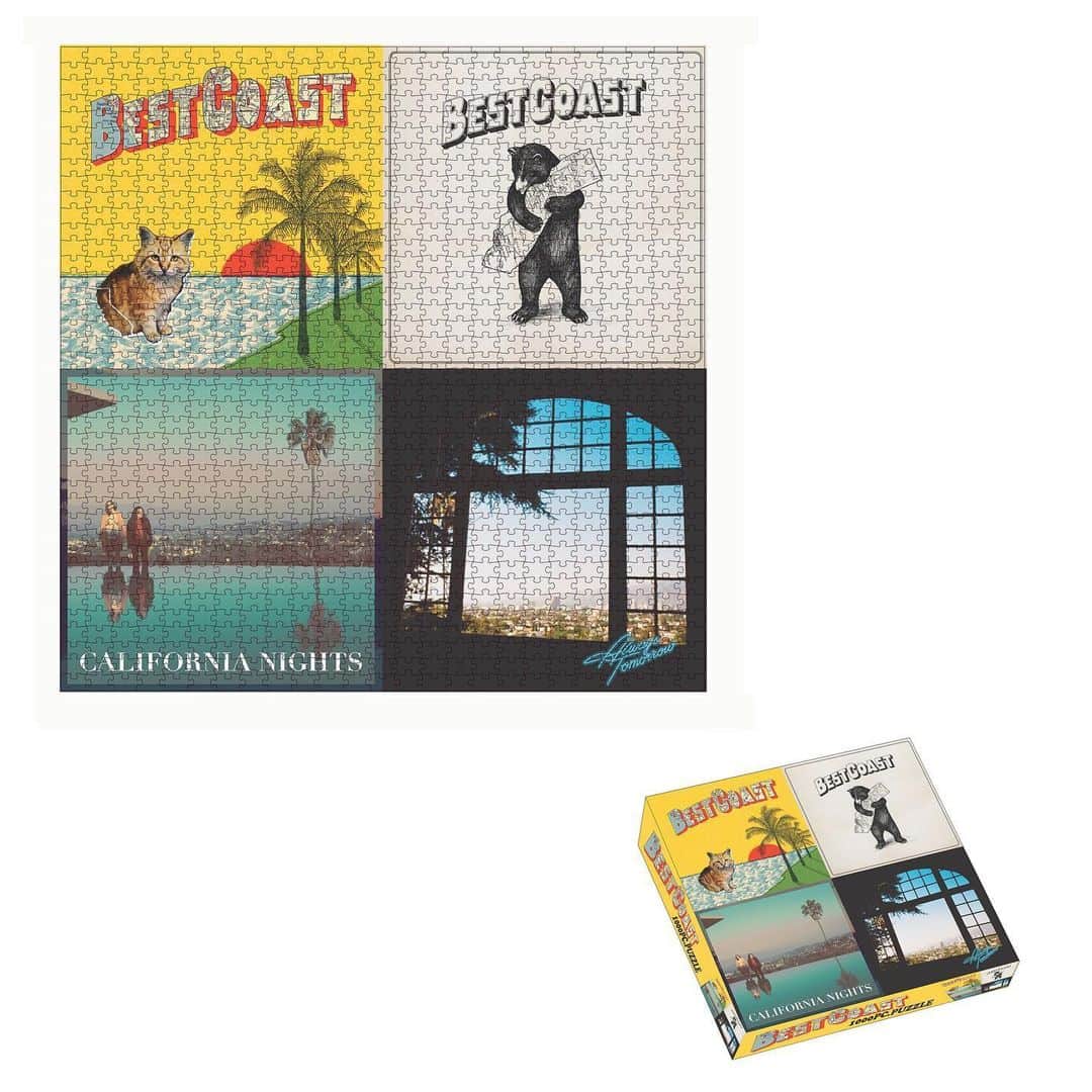 ベスト・コーストのインスタグラム：「bored? We can help with that. BC album covers puzzle available to order now. Good luck on The Only Place square 😈🧩 link in bio.」
