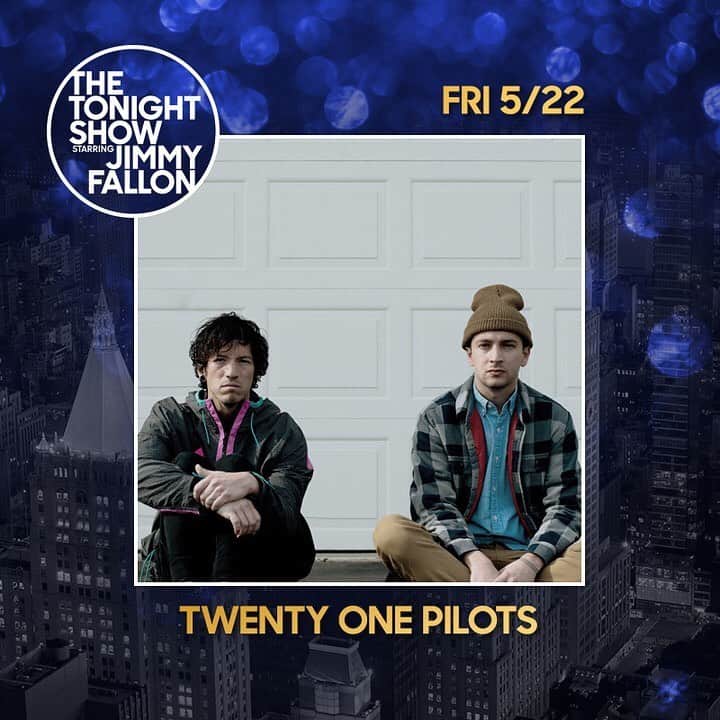 トゥエンティ・ワン・パイロッツのインスタグラム：「just to remind you, the band twenty one pilots is doing a captivating performance of their song Level of Concern with a few special friends on @fallontonight this evening at 11:35/10:35c」