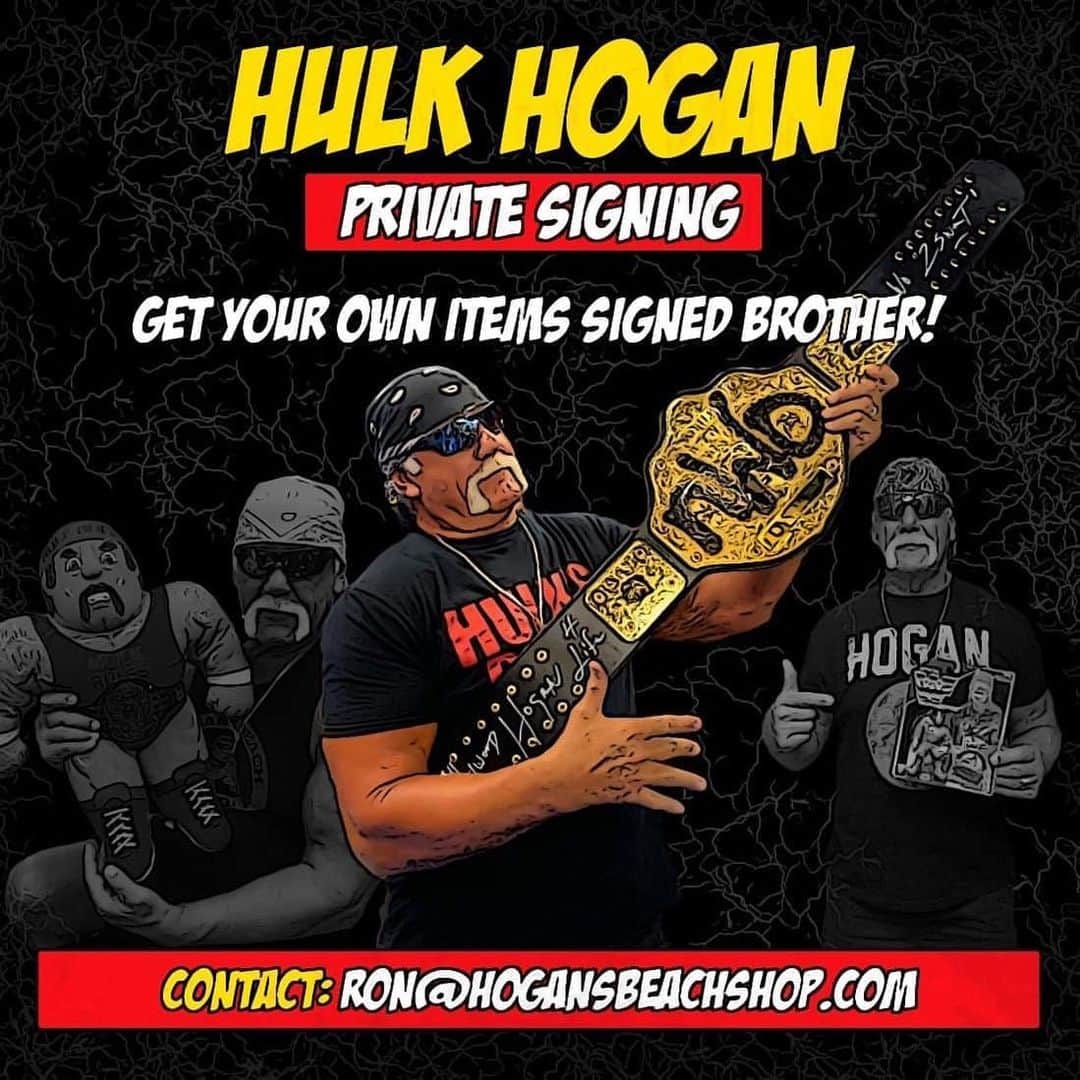 ハルク・ホーガンさんのインスタグラム写真 - (ハルク・ホーガンInstagram)「Contact ron@hogansbeachshop.com to send personal items in to be signed, brother!!!!! Please specify the exact item. Thank you. #wwe #nwo #wwf #prowrestling #hulkhogan #wrestling」5月23日 21時41分 - hulkhogan