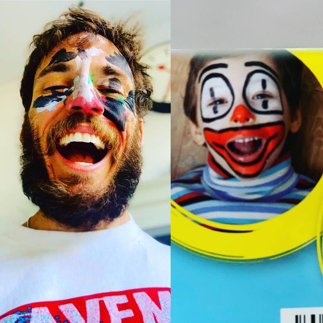 サム・クラフリンのインスタグラム：「My boy is a genius.  The resemblance is uncanny.」