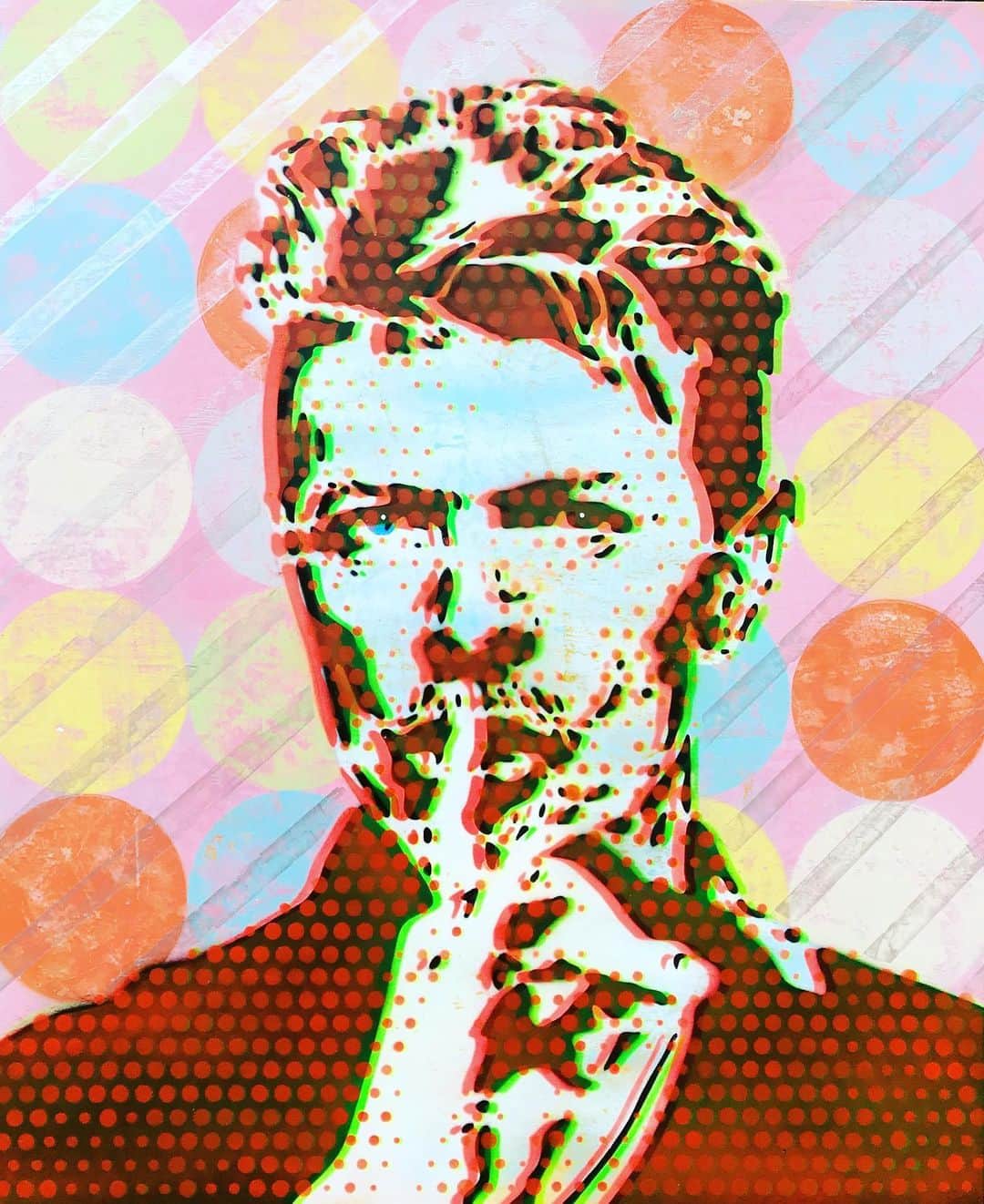 LOOTONEのインスタグラム：「LOOTONE Stencil 2020 "David Bowie"  Size : F20」