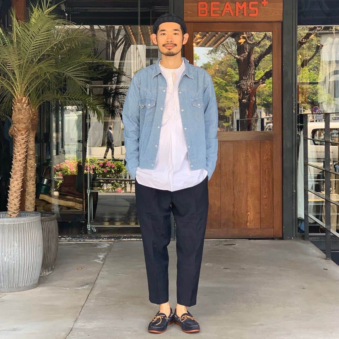 BEAMS+さんのインスタグラム写真 - (BEAMS+Instagram)「BEAMS PLUS STYLE  #beams #beamsplus #beamsplusharajuku #harajuku #tokyo #japan #remirelief #westernjacket #chambray #bandcollarshirt #mojito #gulfstreampants #mensfashion #mensstyle #menswear #keepfashionalive」5月23日 19時38分 - beams_plus_harajuku