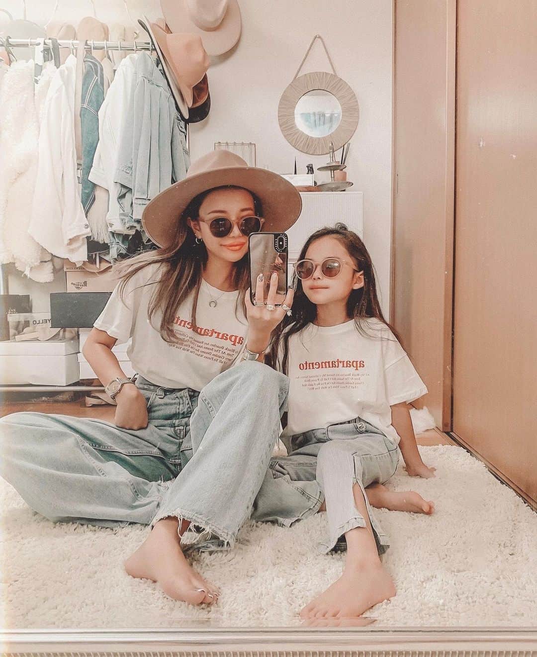 のインスタグラム：「💟 . . かわいいロゴTEEリンク♡ @melia_kids_official  のだよん✌🏽✨ . . #親子リンクコーデ」