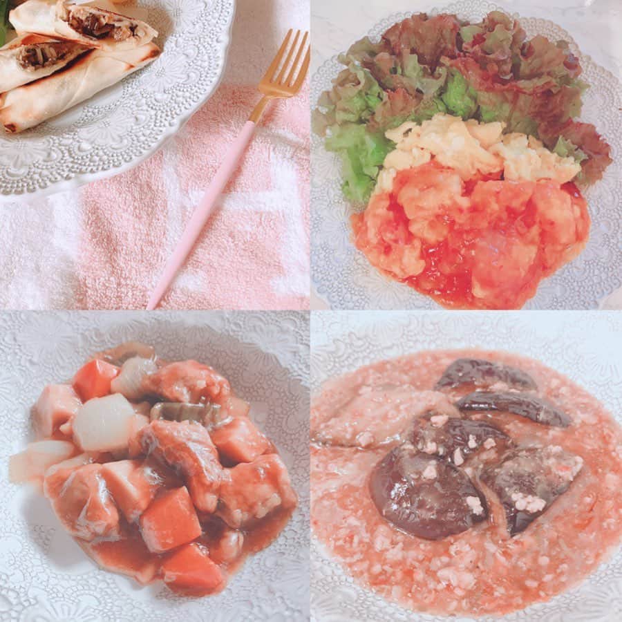 のインスタグラム：「🦐🍆🐖 ﻿ ﻿ おうちで﻿ @slcreations_official﻿ 簡単ランチ🦐🧡 ﻿ ﻿ ﻿ 今回は中華セットとオリーブオイルを注文したよ💛💛💛 ﻿ ﻿ ﻿ 中華セットどれもおいしかった😋﻿ 私はオリーブオイルとトリュフソルトをよくサラダにかけてるよ✨﻿ ﻿ ﻿ 冷凍食品の宅配は﻿ なるべく外出を控えてるので﻿ 本当に助かります✨﻿ しかもレンチンするだけ﻿ ボイルするだけだったり﻿ 時短でこんなにおいしいのでリピートしてます✨﻿ ﻿ ﻿ ﻿ #ストックおかず #ストック買い #中華料理﻿ #SLCreations #エスエルクリエーションズ #安心安全 #無添加 #食品宅配 #PR﻿」