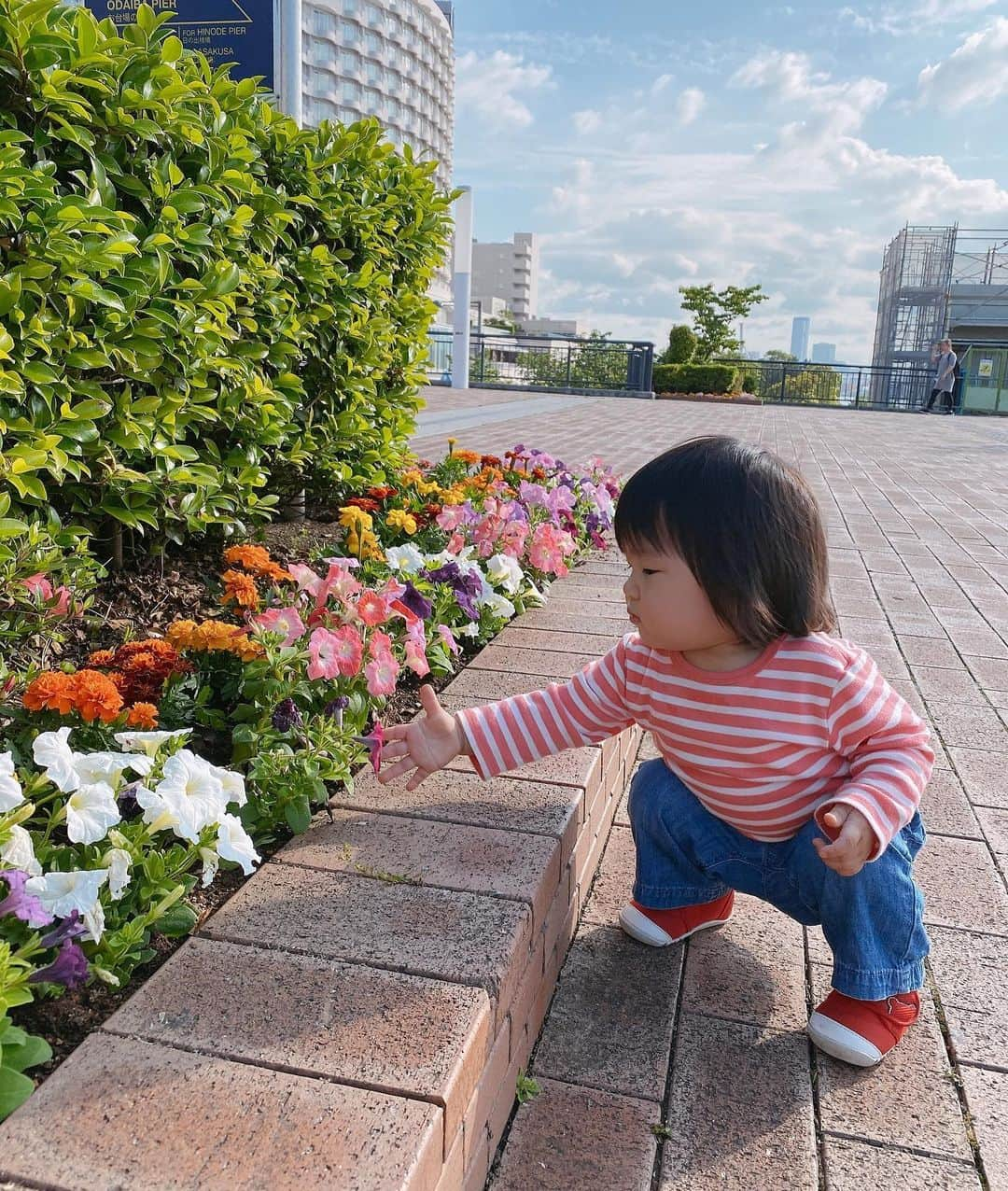 庄司ゆうこさんのインスタグラム写真 - (庄司ゆうこInstagram)「今日は大好きなスポットお台場へ❣️ 最高にいい気候でハワイにいる気分だったよ🤣 年中この気候だったら最高なのにな^_^ それにしても最近のももちゃん、元気過ぎて私の体力が、、笑 朝と夕方、1日2回公園連れて行くんだけど、その合間に仕事したり家のことしてると時間たつのが早過ぎて、夜ベッド入ったら疲れ切って瞬殺で寝れる🤣 よく寝れるのは幸せなことですよね🤗 #お台場#お散歩#ウォーキング#1歳1ヶ月#女の子ママ#体力勝負#仕事と育児の両立#毎日がバタバタ#がんばるぞー」5月23日 22時48分 - yuko.shoji