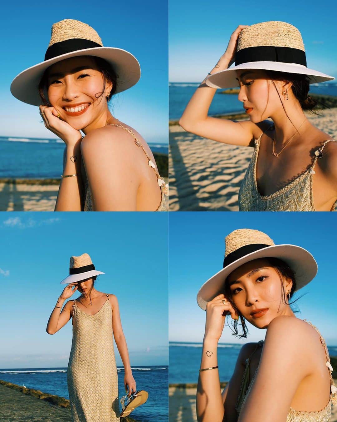 ソニアのインスタグラム：「This Hari Raya, I wish you and your family love, light and lots of happiness ✨I may not have the most occasion-appropriate photo to accompany this post but I thought I’d pick something that reminds me of pure happiness in its simplest form - laughter, and basking in the tranquility and golden rays of a perfect evening doing what you love; with the ones you love! . May we never forget that in times of confusion and loneliness, we can always count on family and friends. There’s always someone out there keeping you in their thoughts and prayers! A blessed Eid Mubarak to you all ♥️🦋 #eidmubarak #2020 #stayhome #sgunited」