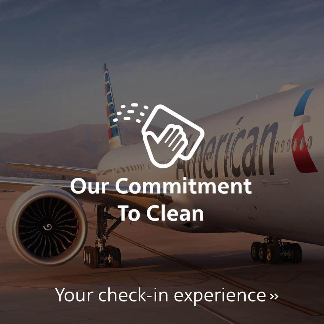 アメリカン航空のインスタグラム：「We're rolling out enhanced cleaning measures to give you peace of mind the next time you travel with us. #YouAreWhyWeFly」