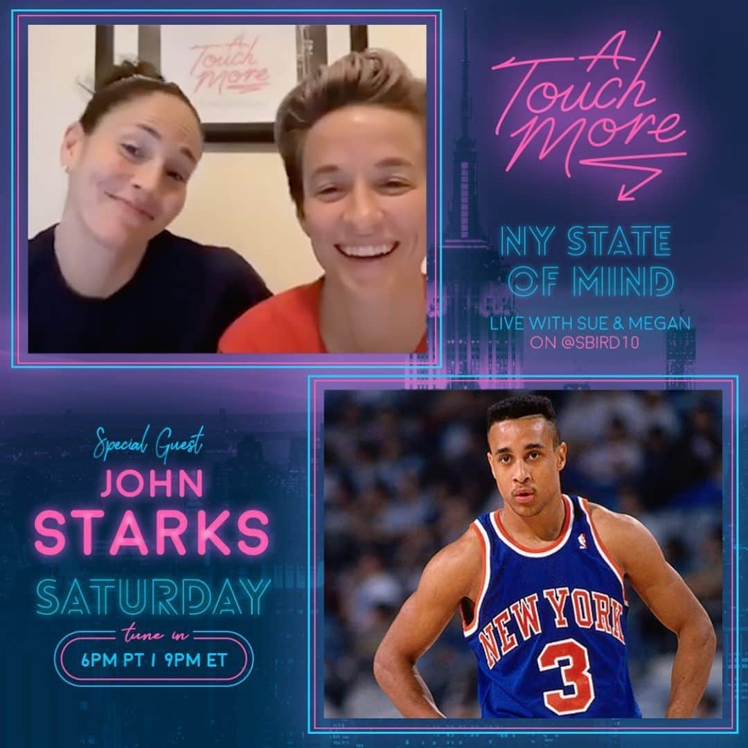 ミーガン・ラピノーさんのインスタグラム写真 - (ミーガン・ラピノーInstagram)「A Touch More is back again, New York style 🗽We got John Starks!! ... I ❤️ A Touch More ™️ @sbird10」5月23日 23時47分 - mrapinoe