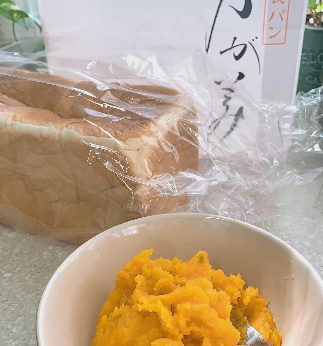 水谷雅子さんのインスタグラム写真 - (水谷雅子Instagram)「#おはようございます #モーニング#朝食 #goodmorning #breakfast  #ワンプレート #パンプキントースト#乃がみ  #サラダ#スムージー #りんごと人参のスムージー #オレンジ #水谷雅子#水谷雅子beautybook50の私  名古屋26℃🌤 おはようございます！ 今朝は気持ちのいい散歩でした🐕😊🍀 秋田犬は暑いのが苦手なのでいつもより早い時間に行くようにしています🐶 日中は暑くなりそうです💦 熱中症に気をつけて下さいね！😉💖 ⭐️スイートパンプキン🎃 かぼちゃをレンジで柔らかくしたら、 熱いうちにバター、ハチミツ、卵黄を混ぜ合わせています😋」5月24日 7時15分 - mizutanimasako