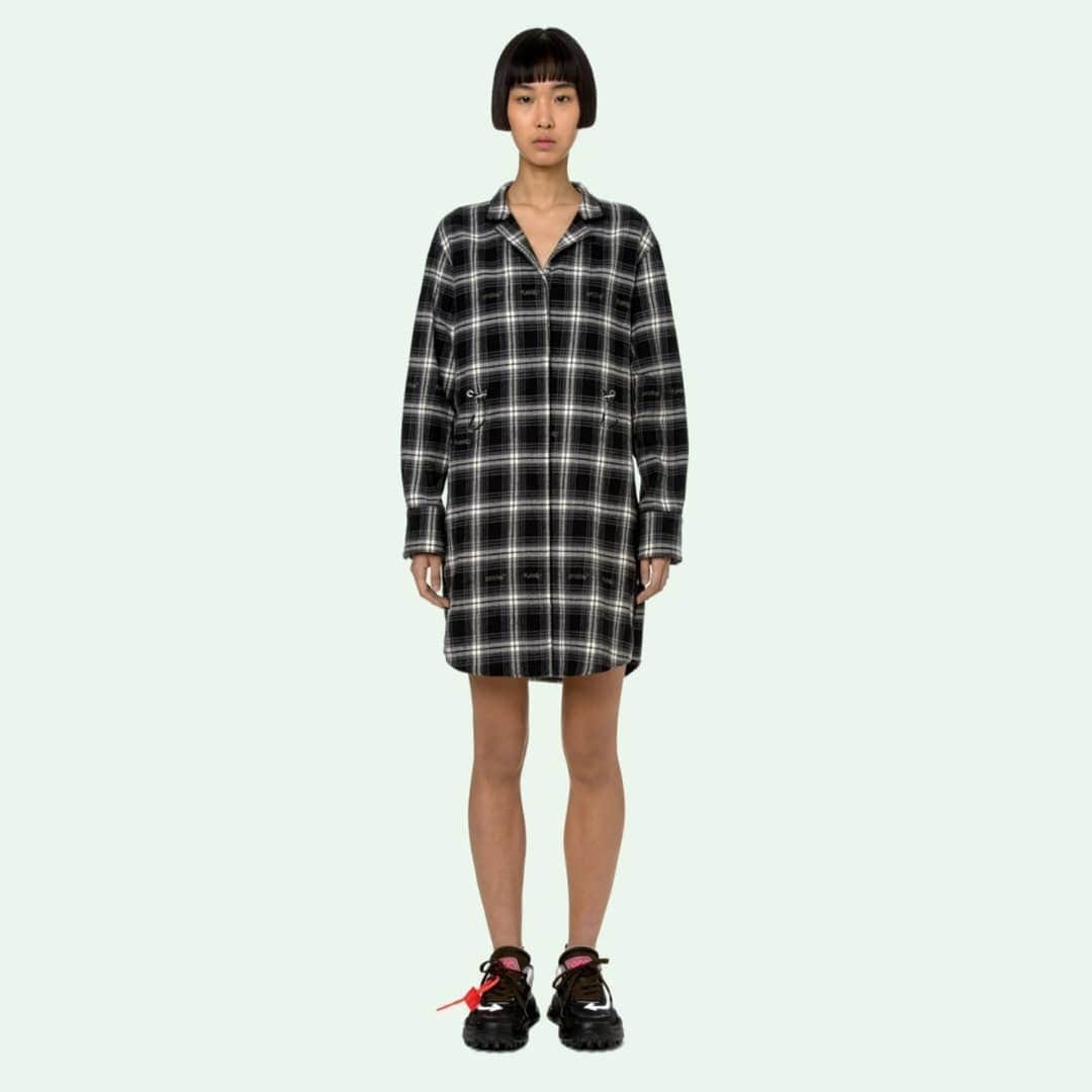 OFF-WHITE C/O VIRGIL ABLOHさんのインスタグラム写真 - (OFF-WHITE C/O VIRGIL ABLOHInstagram)「pre-fall 20 women's Off-White™ long sleeves checked dress now available in pre-order online at off---white.com」5月24日 3時03分 - off____white