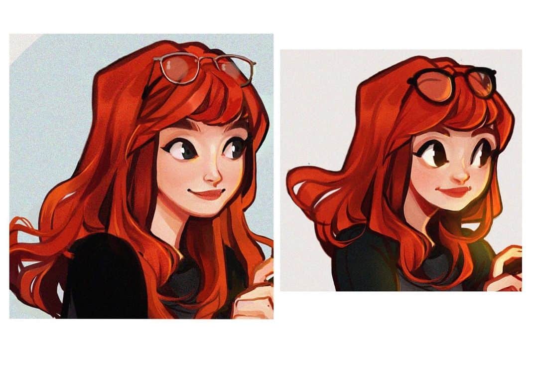 Laura Brouwersのインスタグラム：「Updated my icon a bit! I felt like the original (on the right) was super cute and iconic but didn’t suit my current style and just had a few things that looked a bit weird to me in general so I decided to keep it, but update it to fit my style a bit better! Seeing how your style changes over time is one of the exciting parts of collecting old artwork on your profiles online hahaa~ swipe to see a work in progress of my new #sixfanarts ! 🌙 ☕️ Consider buying me a coffee/giving me a tip to support me in creating work that I normally make for free on my ko-fi: www.ko-fi.com/cyarin (link in my bio!) ☕️」