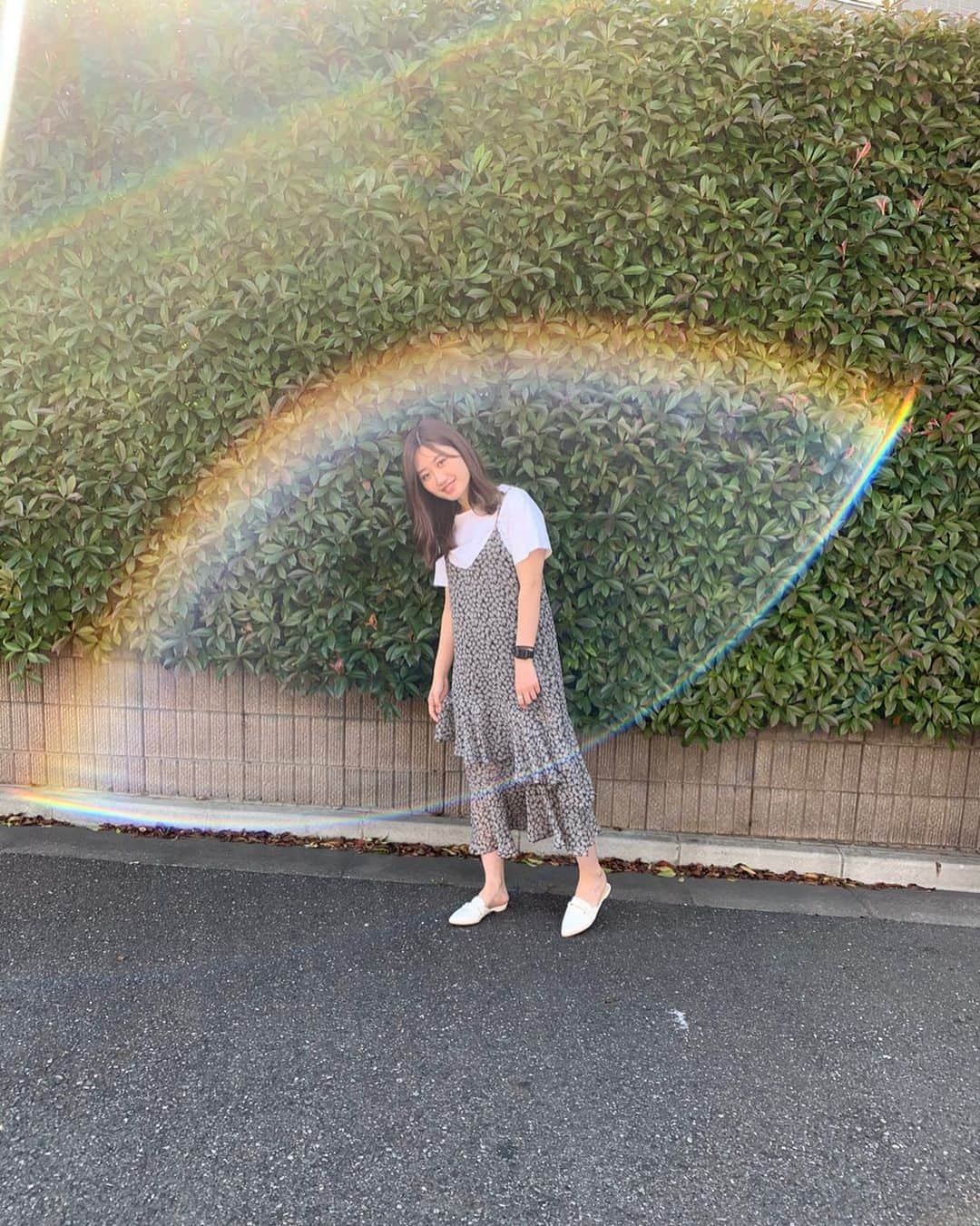 熊代珠琳さんのインスタグラム写真 - (熊代珠琳Instagram)「晴れたね☀️ . . . . . . #fashioe #code #ootd #outfit #rainbow #photography #photo #me #watch #applewatch #gogosing #ファッション #コーデ #虹 #時計  #오오티디 #패션  #팔로우 #赞 #粉我」5月24日 15時09分 - jurin_kumashiro