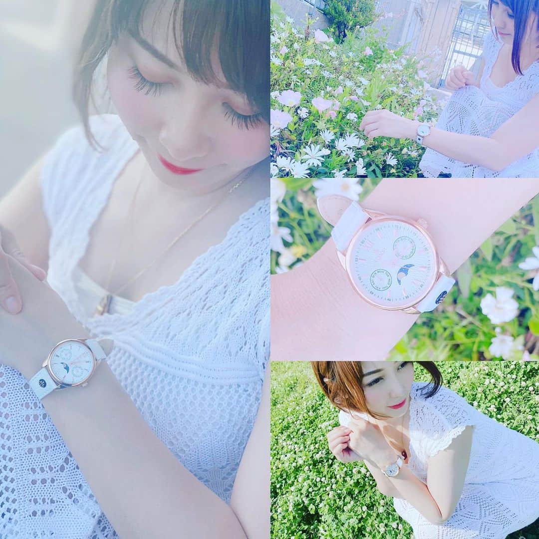 のインスタグラム：「素敵な腕時計 大好きな、ホワイト×ゴールド 夏にぴったりです💕  よーく見たら、小さい小窓に 月と星が🌕⭐️ 仕事でも、遊びでも使えますね❣️ 早く付けてお出かけしたいです❣️❣️❣️ メンズ、レディース共に沢山種類あります💕  LOBOR(@loborjapan  クーポンコード【ayanaev】で10%OFFになります❣️ #lobor #ロバー #腕時計 #時計 #手元倶楽部」