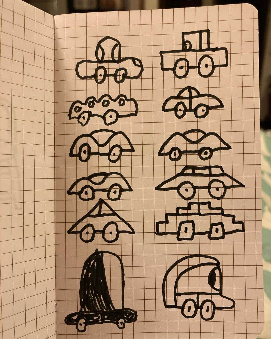 Jason G. Sturgillさんのインスタグラム写真 - (Jason G. SturgillInstagram)「Feeling un-creative lately, not really like what I’m making and wishing it was somehow more meaningful. I’m still making myself draw everyday, sometimes it doesn’t happen until right before bed. Here’s some cars or eyes and other things I drew tonight. The last one is a drawing, that I made the other day, of my friend @straggletooth’s artwork we have hanging at our house. I was thinking of trying to draw our art collection. Would be interesting maybe? 🤷‍♂️」5月24日 15時31分 - jgspdx