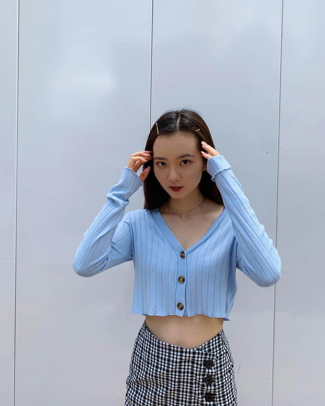 青山舞莉のインスタグラム：「bershka outfit  @bershkacollection  ぜーんぶ　#bershkastyle  #ミーコーデ #ミーの毎日 #コーデ #春服 #outfit #ビジョビ」