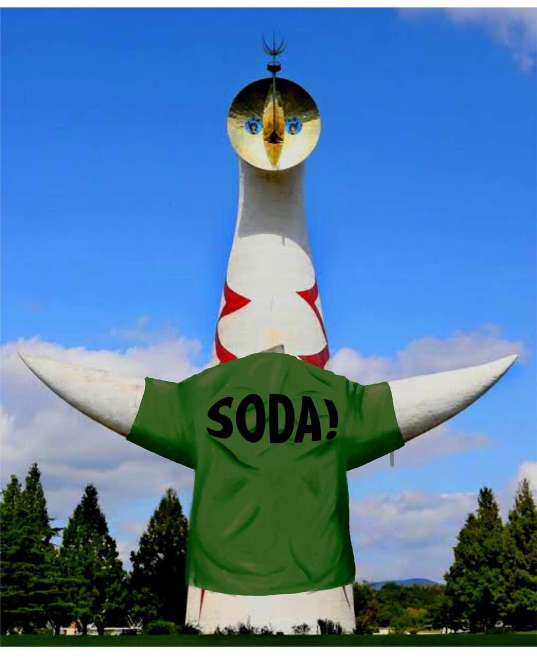 浅野忠信のインスタグラム：「SODA! 受注Tシャツ!  今夜23:59まで! 全12色! 何枚でも注文できて プリントも全色 白か黒を選べます! GETPOWER! GETPOWER! GETPOWER! GETPOWER!  https://believemusicstore.com/?mode=cate&cbid=1672115&csid=0」