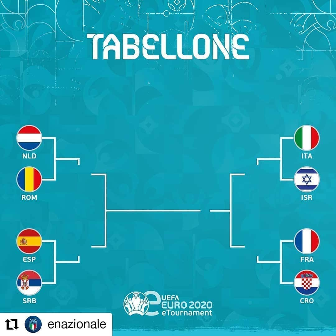 サッカーイタリア代表さんのインスタグラム写真 - (サッカーイタリア代表Instagram)「#Repost @enazionale • • • • • • 🗓🎮⚽ Il programma dei quarti di finale con le 8⃣ Nazioni finaliste! ⠀ ⠀ 11:00 CEST 🇳🇱 - 🇷🇴 ⠀ 12:15 CEST 🇪🇸 - 🇷🇸 ⠀ 13:30 CEST 🇮🇹 - 🇮🇱 ⠀ 14:45 CEST 🇫🇷 - 🇭🇷 ⠀ ⠀ Segui la giornata finale di #eEURO2020 su 👇 ⠀ TIMVISION o su twitch.tv/FIGC_eNazionale ⠀ ⠀ @azzurri @tim.vision @timofficial ⠀ ⠀ ⚽ Giocatori ⠀ ⠀ ⠀ @carminepisa_n17x ⠀ ⠀ ⠀ @npk_02_pes ⠀ ⠀ ⠀ @coach_nicaldan ⠀ ⠀ ⠀ @alfonsomereu ⠀ ⠀ ⠀ ⠀ ⠀ 🎙️Telecronisti ⠀ ⠀ @pierluigipardo ⠀ ⠀ @simoneakiratrimarchi ⠀ ⠀ @luigidavdas ⠀ ⠀ @lamellabros」5月24日 19時53分 - azzurri