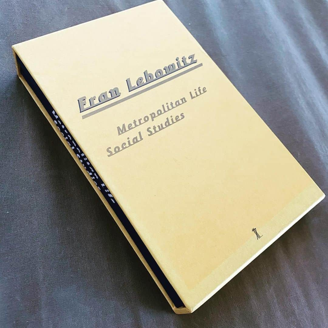 ニック･ウースタさんのインスタグラム写真 - (ニック･ウースタInstagram)「Day 4 of the book challenge...here is the second book by Fran Lebowitz, “Social Studies”. Originally published by Random House in 1981.  In 1994, it was re-released as a compilation with “Metropolitan Life” under the title of “The Fran Lebowitz Reader”. For a gay kid from Kansas, this was truly my handbook for life.  In January of 2014, I got to have lunch with Fran and she signed the two volumes. And we smoked a lot of cigarettes!  This slipcased, two volume set was published by Steidl in 2003.  Today I challenge @billmelnick #7daysbookcoverchallenge #7daybookchallenge」5月24日 21時41分 - nickwooster