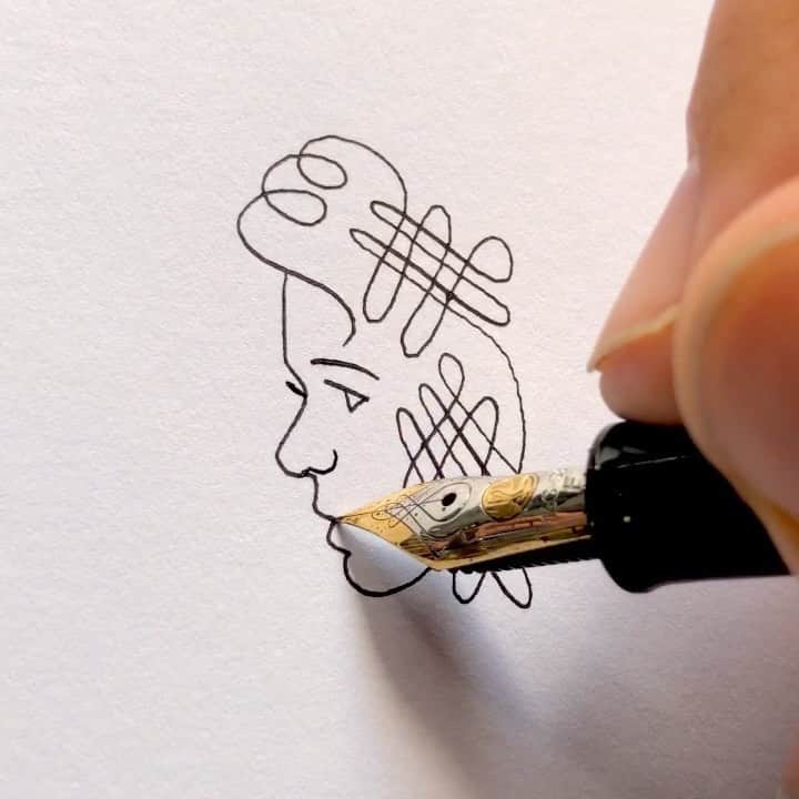 Seb Lesterのインスタグラム：「More of these fun little doodles people seem to find relaxing. Prefer 1 or 2? #calligraphy #doodle #seblester」