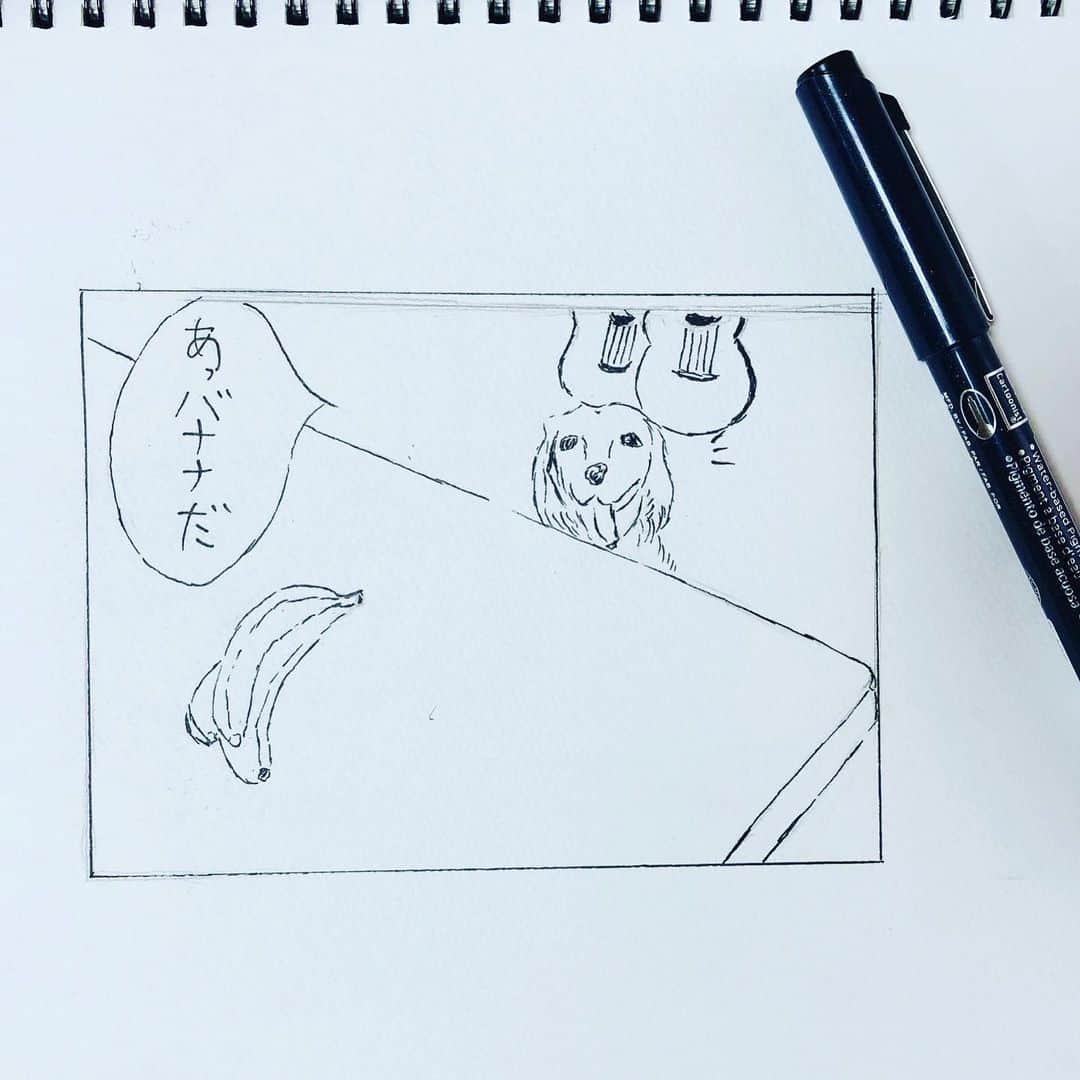 篠原信一さんのインスタグラム写真 - (篠原信一Instagram)「昨日のInstagramの写真をスケッチ。 息子くんに絵の具を借りて...色をぬり🖌 絵を描くって楽しいな。 たまに、犬の気持ち🐕🐶を描こうと思います🤗 #スケッチ #犬の気持ち #難しい #絵の具 #絵 #水彩画 #絵を描こう #犬のきもち  #いぬのきもち」5月25日 10時45分 - s.shinohara_life