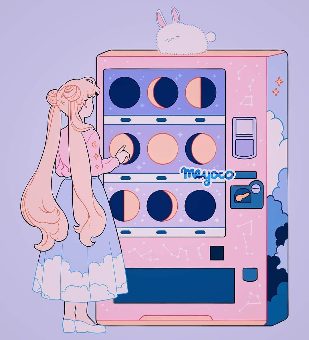 meyocoさんのインスタグラム写真 - (meyocoInstagram)「Some of my vending machine themed artworks 🌸✨ . . . . . . . . . . #art #illustration #artistsoninstagram #digitalart」5月25日 5時14分 - meyoco