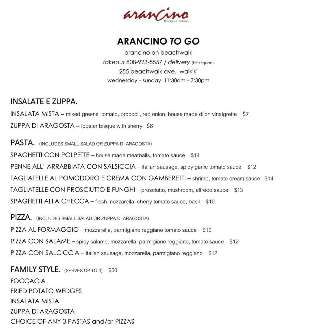 Arancino On Beachwalkさんのインスタグラム写真 - (Arancino On BeachwalkInstagram)「🍷🍺🍾🍹 Swipe for our beverage menu now available for takeout!  Perfect pairings for this holiday weekend! [takeout 808-923-5557] #arancinobeachwalk #arancino #italian #foodagogo #hawaii #italianrestaurant #eatlocal #イタリア #oahu#pizza #pasta #🍕#hawaiisbestkitchens #honolulu #honolulumagazine #808 #hinowdaily #frolichawaii #アランチーノビーチウォーク #アランチーノ #イタリアン #ハワイ #おいしい #ホノルル #haleainaawards #wine #おうちでアランチーノ#ハワイ大好き #パスタ #テイクアウト」5月25日 7時53分 - arancinobeachwalk