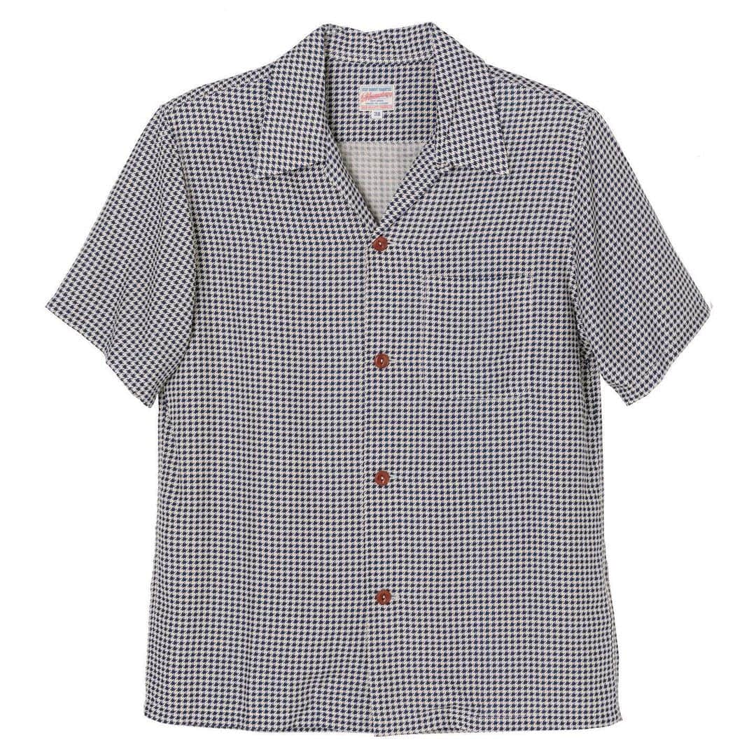momotarojeansのインスタグラム：「06-092 Indigo print rayon hawaian shirts」