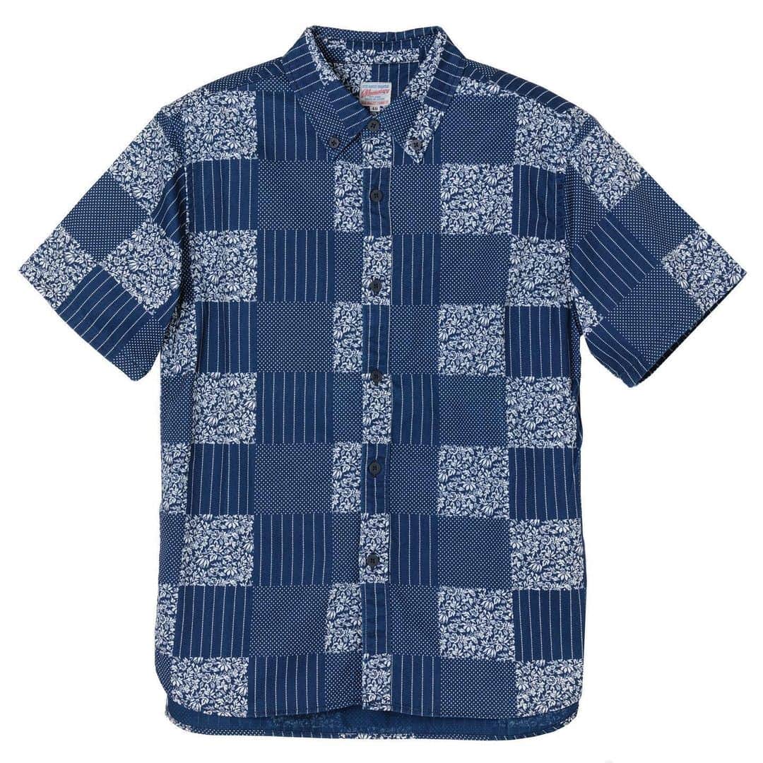 momotarojeansのインスタグラム：「06-082 Patchwork discharge s/s shirts」