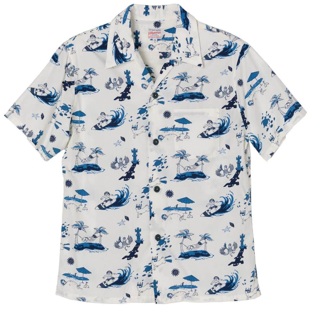 momotarojeansのインスタグラム：「06-091 Original print hawaian shirts」