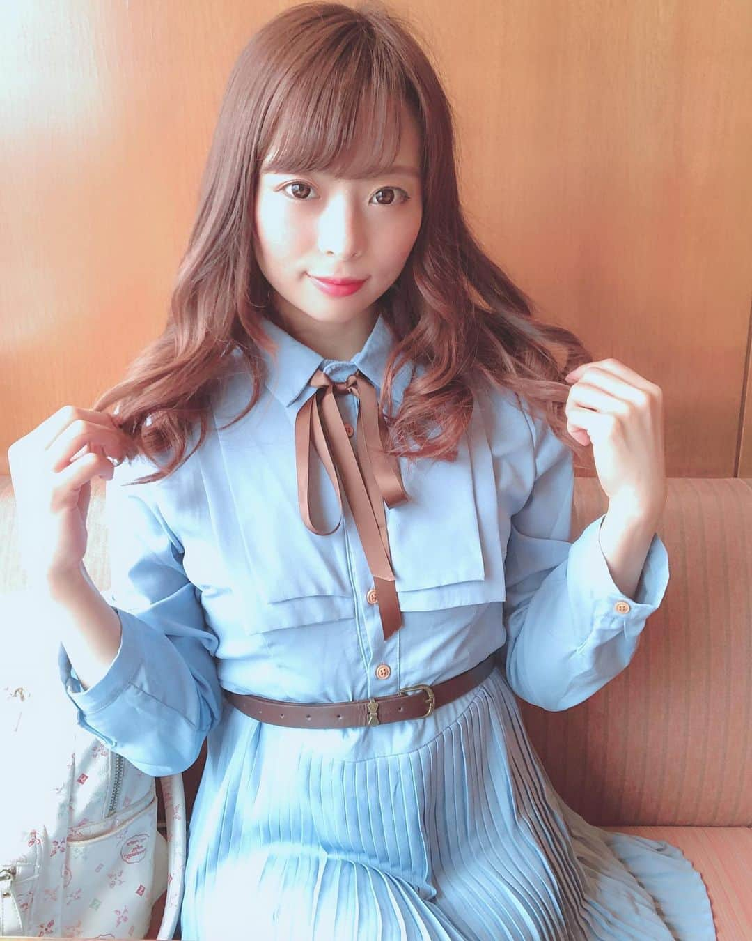 亀田ゆかりさんのインスタグラム写真 - (亀田ゆかりInstagram)「. . 水色のワンピース この季節はワンピースがすき めちゃくちゃもってる . .  #ピンク #ガーリー #コーデ #メイド #春服 #コーデ⠀ #彼女感 #サロンモデル #ロングヘア ⠀ #モデル #アイドル #エイトフラッグ ⠀ #乃木坂46 #橋本奈々未 #白石麻衣」5月25日 17時34分 - yukari_ngzk