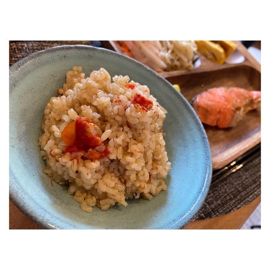 大山未希さんのインスタグラム写真 - (大山未希Instagram)「🍅 ミニトマト大量に消費したくて 検索してたらたまたま出てきた ミニトマトごはん。 おいしいー😋 ごはん3合に写真の数いれたんだけど もっとたくさんいれてもよかったかなぁー って感じでした。 しかし、焼き魚食べるとなんだか落ち着くのは 年齢でしょうか。。。（笑） #トマトごはん #ミニトマトごはん #玄米 #おうちごはん #みきごはん🍙 ↓」5月25日 18時02分 - miki_oyama1003