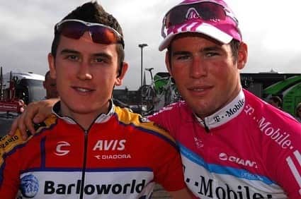 マーク・カヴェンディッシュのインスタグラム：「Happy Birthday / Penblwydd Hapus!!! To the skinny-ankled diamond of Wales, @geraintthomas86!! Have a good one mate 👊」