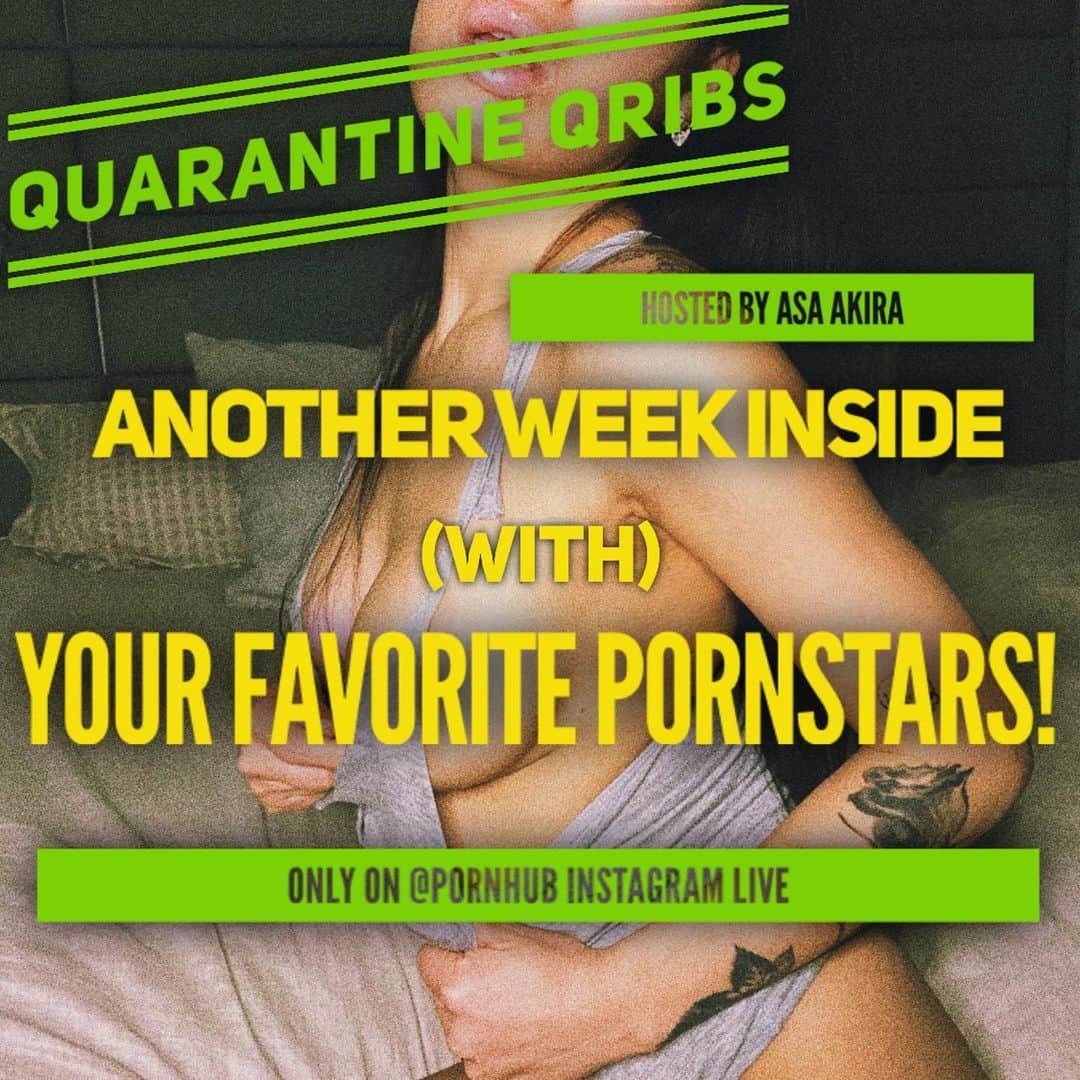アサ・アキラさんのインスタグラム写真 - (アサ・アキラInstagram)「Starting tomorrow is ANOTHER week inside (with) your favorite pornstars on @pornhub Instagram LIVE for QUARANTINE QRIBS! Here’s the schedule:  Tues 11amPT/2pmET @officalaubreykate * Wed 4pmPT/7pmET SPECIAL EVENT on ZOOM hosted by me x @jimnorton, feat. @theangelawhite, @cheriedevillexo, @vinaskyy, @thekiranoirgram, & @kespade (more details coming very soon) * Thurs 11amPT/2pmET @therealpaigeowens * Fri 11amPT/2pmET @therealscarlitscandal」5月26日 2時12分 - asahole
