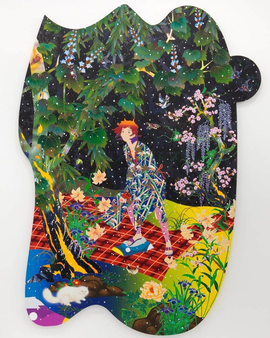 松山智一のインスタグラム：「#MemorialDay 🌳 🌲 👒🍀🌱🍃🐈」