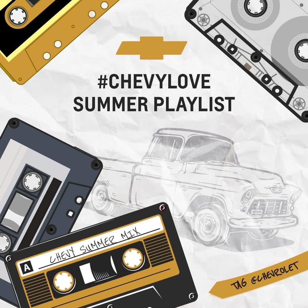 シボレーのインスタグラム：「Some songs just never get old. Check out our Story for the Ultimate #ChevyLove Summer Playlist #challenge.」