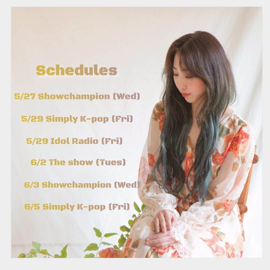 コン・ミンジさんのインスタグラム写真 - (コン・ミンジInstagram)「schedules🧡#minzy #lovely #comeback」5月26日 22時06分 - _minzy_mz