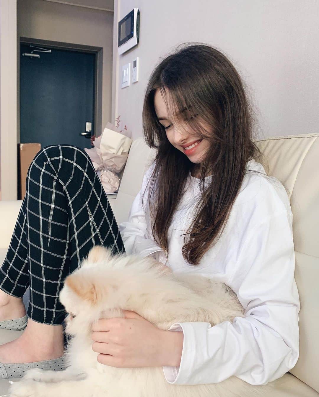 Elina 엘리나 (エリナ) さんのインスタグラム写真 - (Elina 엘리나 (エリナ) Instagram)「사샤집 강아지 고양이 너무 귀여워🥺 I like Sasha’s home 😭❤️ @sandra_ssong」5月26日 22時24分 - elina_4_22