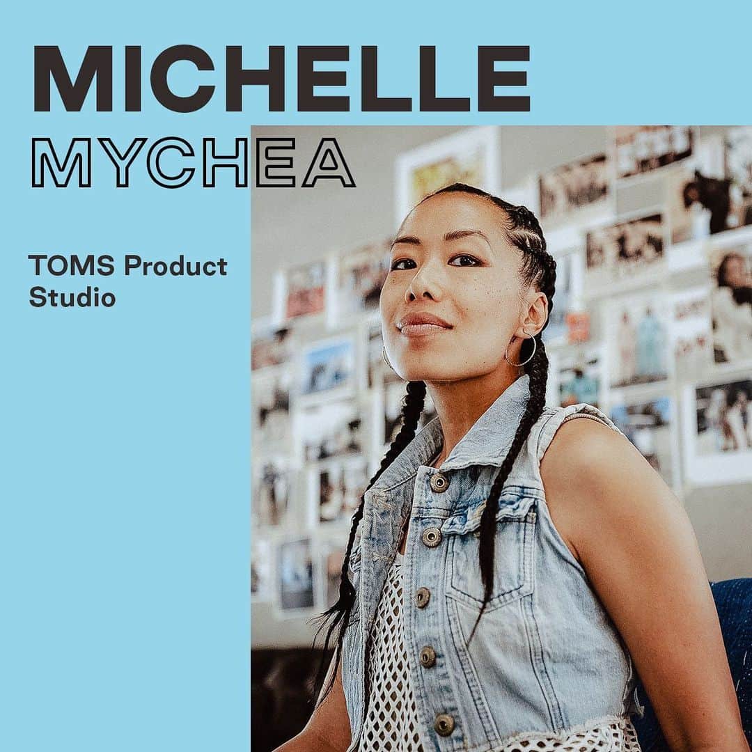 トムズシューズのインスタグラム：「#TOMSBehindtheLogo: Meet Michelle (@mycheamichelle) from our Product Studio and get a peek at what it's like to design some of your favorite styles. 💙」